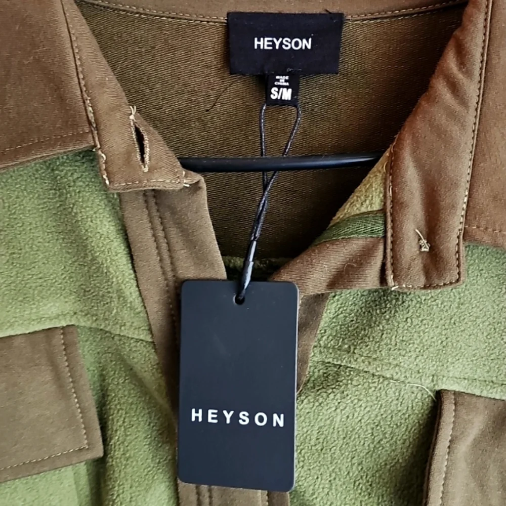 Heyson Womens sz S/M nwts Oversized shacket. Greens, Fleece!
